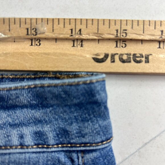 Oat New York Jeans Women's 29x27* Mid Rise Straight Crop Blue Faded Denim Tag 28 - Picture 16 of 16